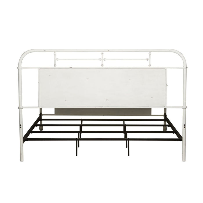 Liberty Furniture Vintage Series King Metal Bed in Antique White