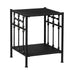 Vintage Series Open Nightstand in Black - Smokey Mountain Furniture (NC)
