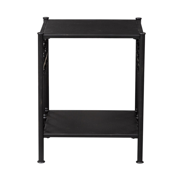 Vintage Series Open Nightstand in Black - Smokey Mountain Furniture (NC)