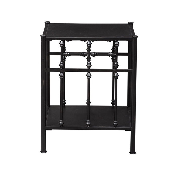 Vintage Series Open Nightstand in Black - Smokey Mountain Furniture (NC)