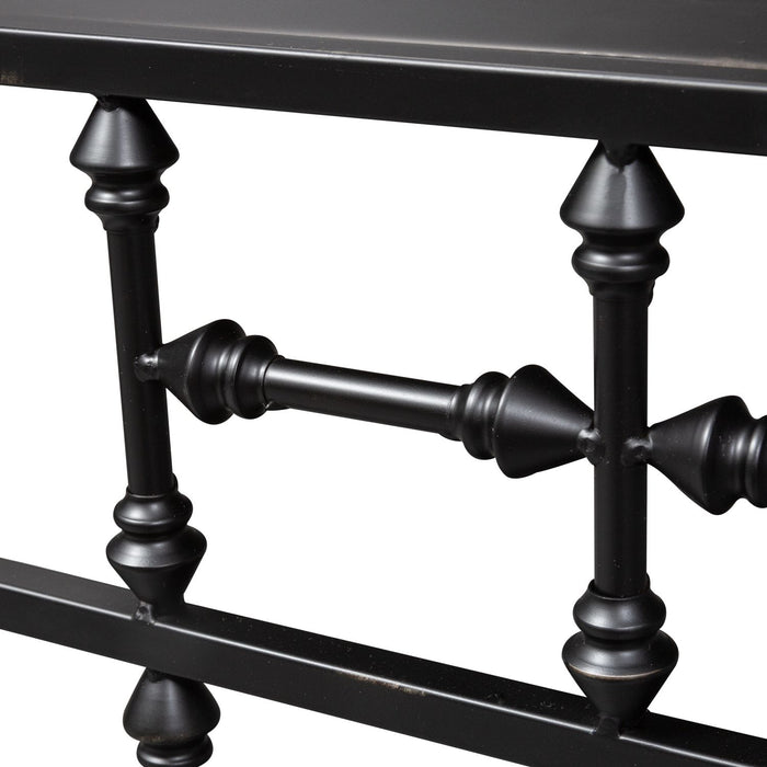 Vintage Series Open Nightstand in Black - Smokey Mountain Furniture (NC)