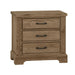 Vaughan Bassett Yosemite 3 Drawer Nightstand in Natural image