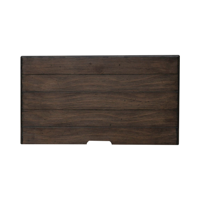 River Place 3 Drawer Nightstand with Charging Station in Riverstone White and Tobacco - Smokey Mountain Furniture (NC)