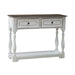 Liberty Furniture Magnolia Manor Hall Console in Antique White & Weathered Bark EST SHIP TIME APPX 4 WEEKS image