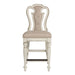 Magnolia Manor Upholstered Counter Height Chair in Antique White (Set of 2) - Smokey Mountain Furniture (NC)