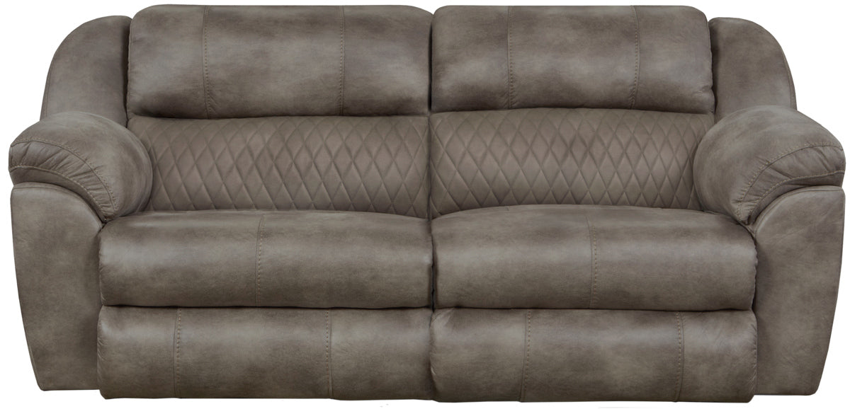 Catnapper Furniture Flynn Power Headrest w/ Lumbar Power Lay Flat Reclining Sofa in Fig