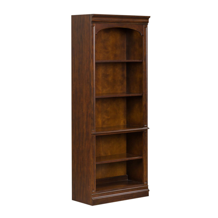 Brayton Manor Jr Executive Open Bookcase in Cognac - Smokey Mountain Furniture (NC)