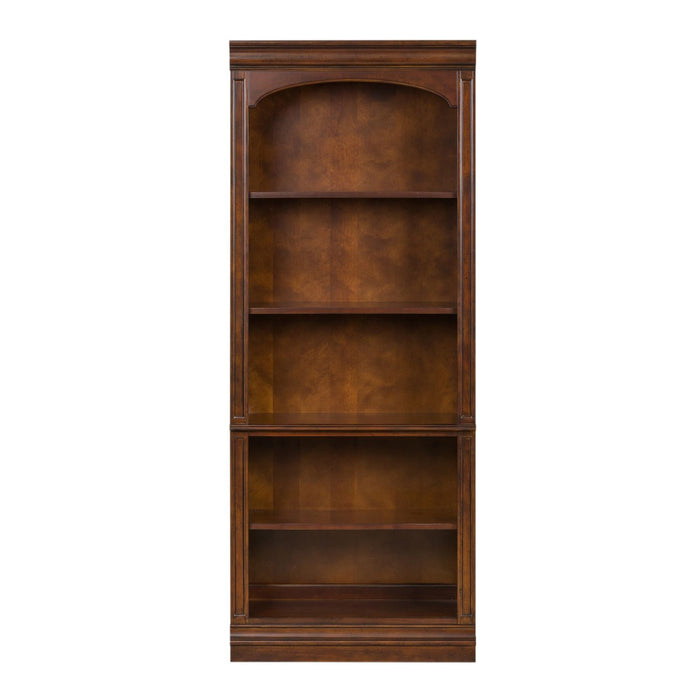 Brayton Manor Jr Executive Open Bookcase in Cognac - Smokey Mountain Furniture (NC)