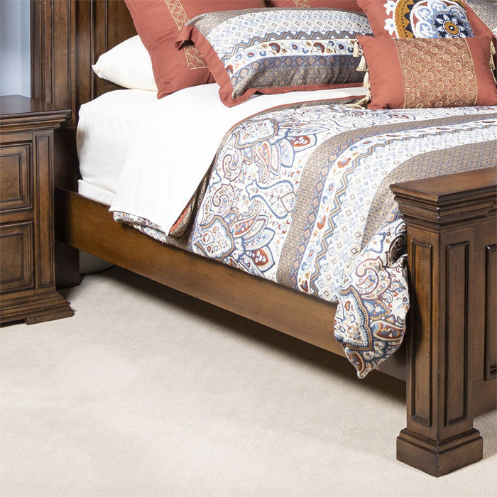 Liberty Furniture Big Valley Queen Panel Bed in Brownstone