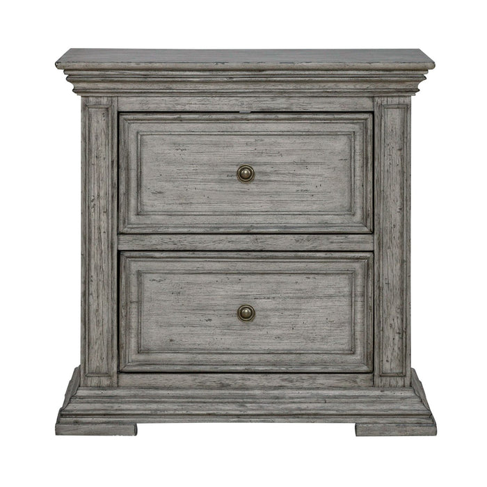Big Valley 2 Drawer Night Stand w/ Charging Station - Smokey Mountain Furniture (NC)