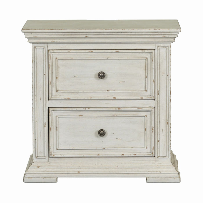 Big Valley 2 Drawer Night Stand w/ Charging Station - Smokey Mountain Furniture (NC)