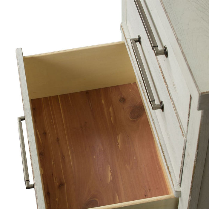 Liberty Modern Farmhouse 3 Drawer Nightstand in White