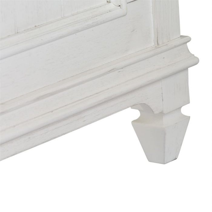 Liberty Furniture Allyson Park King Panel Bed in Wirebrushed White