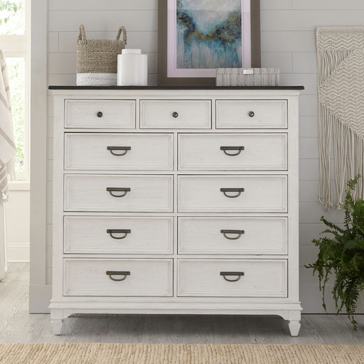 Liberty Furniture Allyson Park 11 Drawer Chesser in Wirebrushed White image
