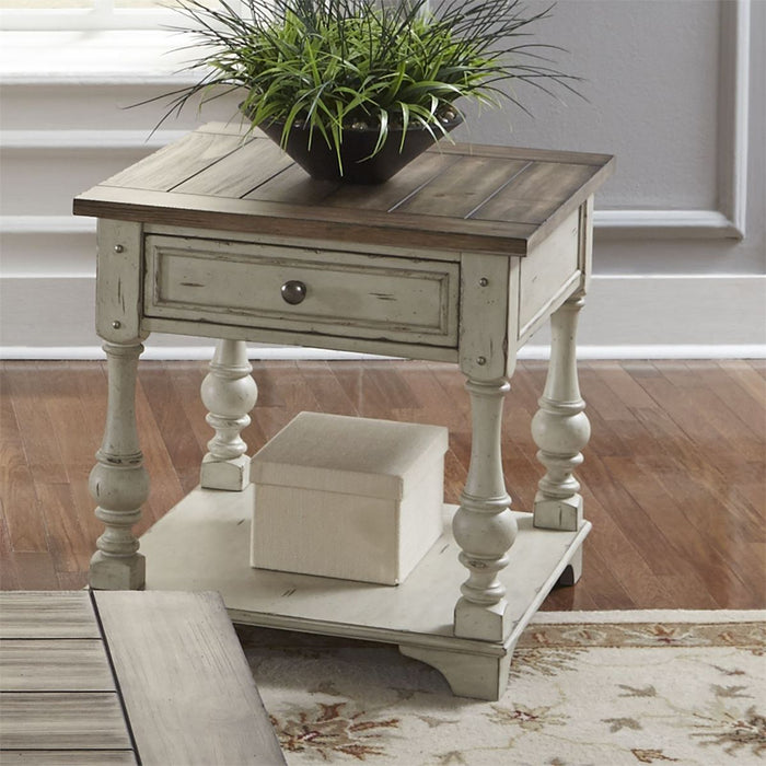 Liberty Morgan Creek End Table in Antique White