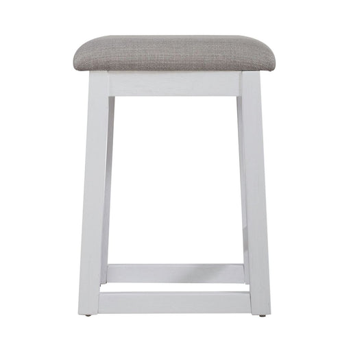 Liberty Furniture Palmetto Heights Upholstered Swivel Stool in Shell White & Driftwood image