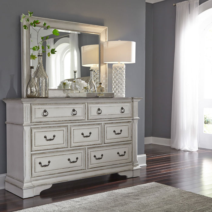 Abbey Park King California Panel Bed, Dresser & Mirror - Smokey Mountain Furniture (NC)