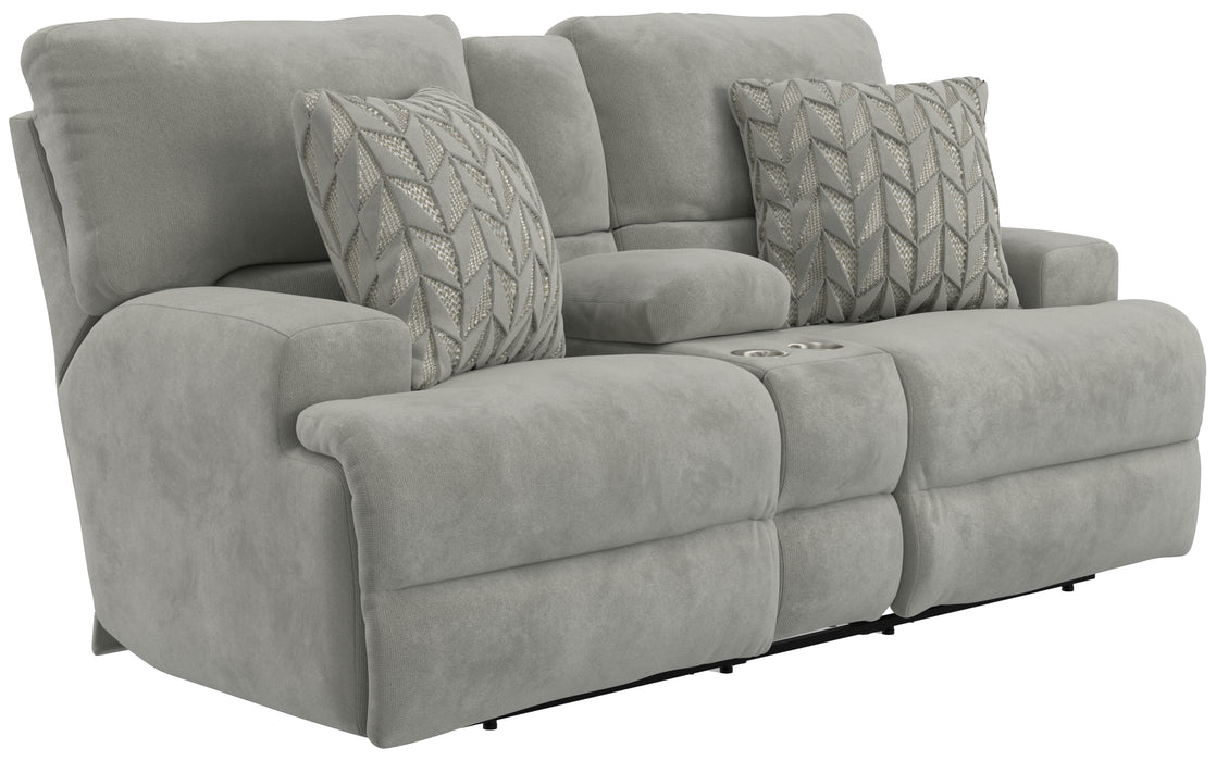 Renaldo Power Lay Flat Recl Console Loveseat w/Zero Gravity - Smokey Mountain Furniture (NC)