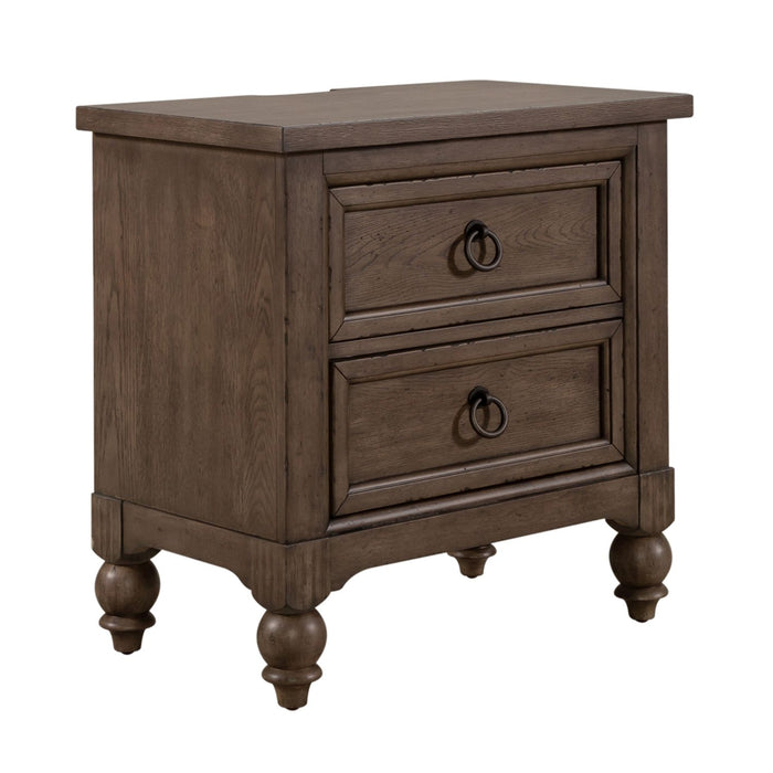 Americana Farmhouse Queen Sleigh Bed, Dresser & Mirror, Chest, N/S - Smokey Mountain Furniture (NC)