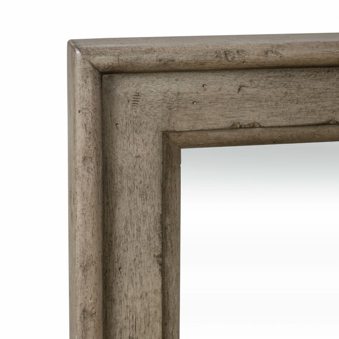 Americana Farmhouse Landscape Mirror in Dusty Taupe and Black