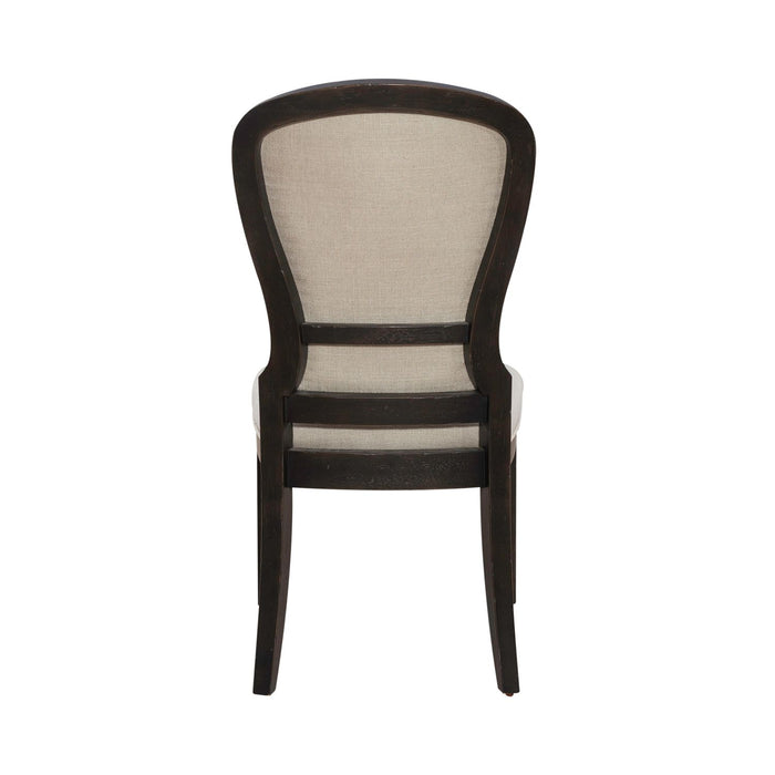 Americana Farmhouse Uph Tufted Back Side Chair - Black - Smokey Mountain Furniture (NC)
