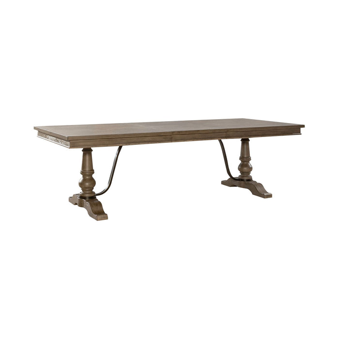 Americana Farmhouse 5 Piece Trestle Table Set - Smokey Mountain Furniture (NC)