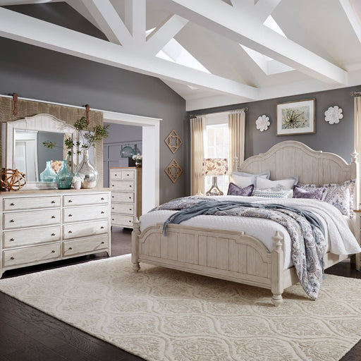 Farmhouse Reimagined Queen Poster Bed, Dresser & Mirror, Chest image