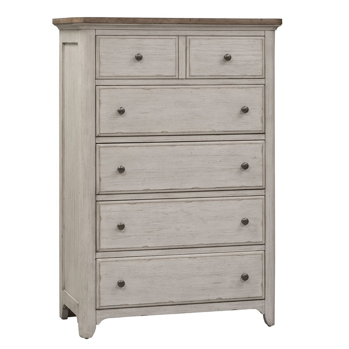 Farmhouse Reimagined Drawer Chest in Antique White - Smokey Mountain Furniture (NC)
