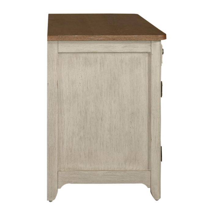 Farmhouse Reimagined Door Credenza in Antique White - Smokey Mountain Furniture (NC)
