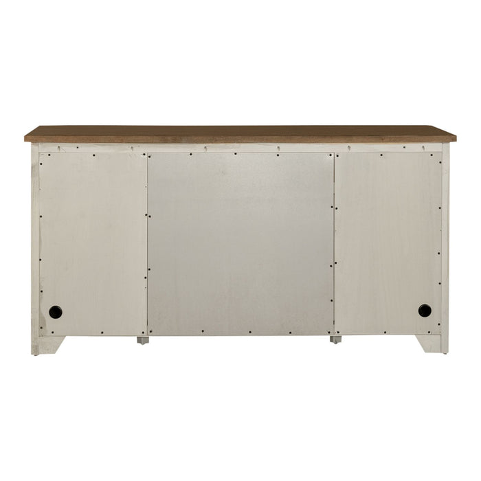 Farmhouse Reimagined Door Credenza in Antique White - Smokey Mountain Furniture (NC)