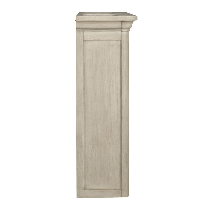 Farmhouse Reimagined Credenza Hutch in Antique White - Smokey Mountain Furniture (NC)