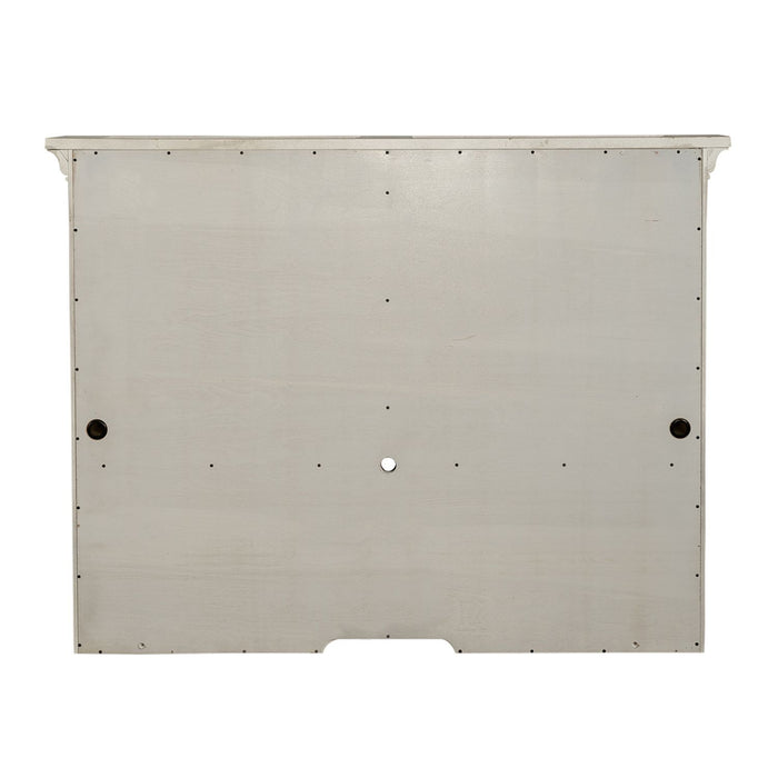 Farmhouse Reimagined Credenza Hutch in Antique White - Smokey Mountain Furniture (NC)
