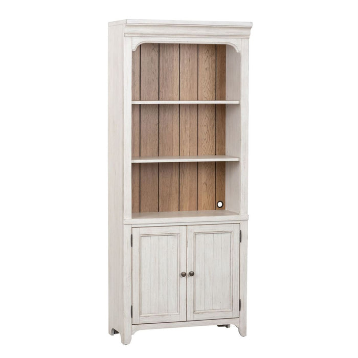 Liberty Farmhouse Reimagined Bookcase in Antique White
