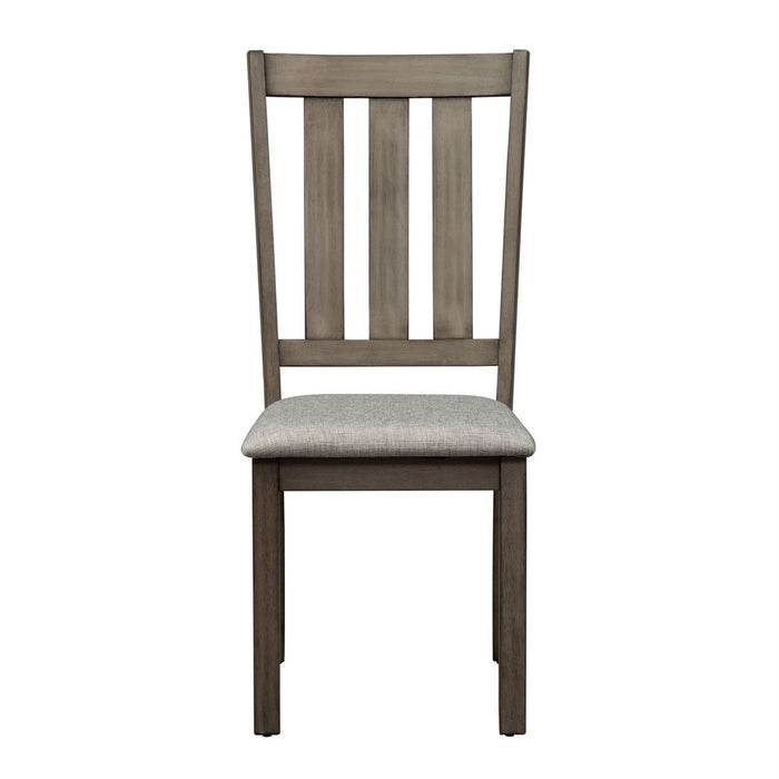 Liberty Furniture Tanners Creek Slat Back Side Chair (RTA) in Greystone (Set of 2)