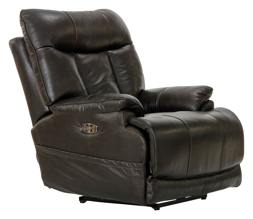 Naples Pwr Headrest w/Lumbar Pwr Lay Flat Recliner w/Ext Ottoman - Smokey Mountain Furniture (NC)