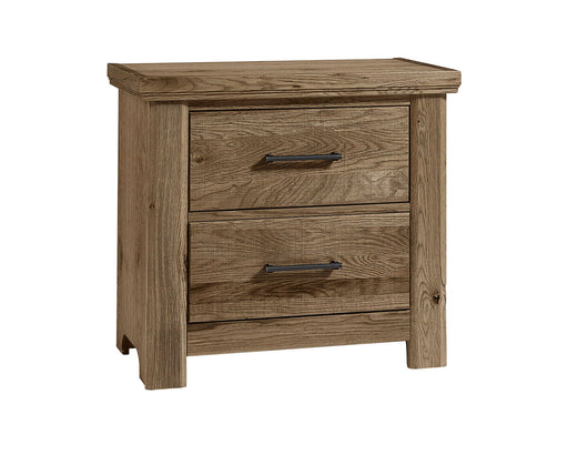 Vaughan Bassett Yellowstone 2 Drawer Nightstand in Chestnut Natural image