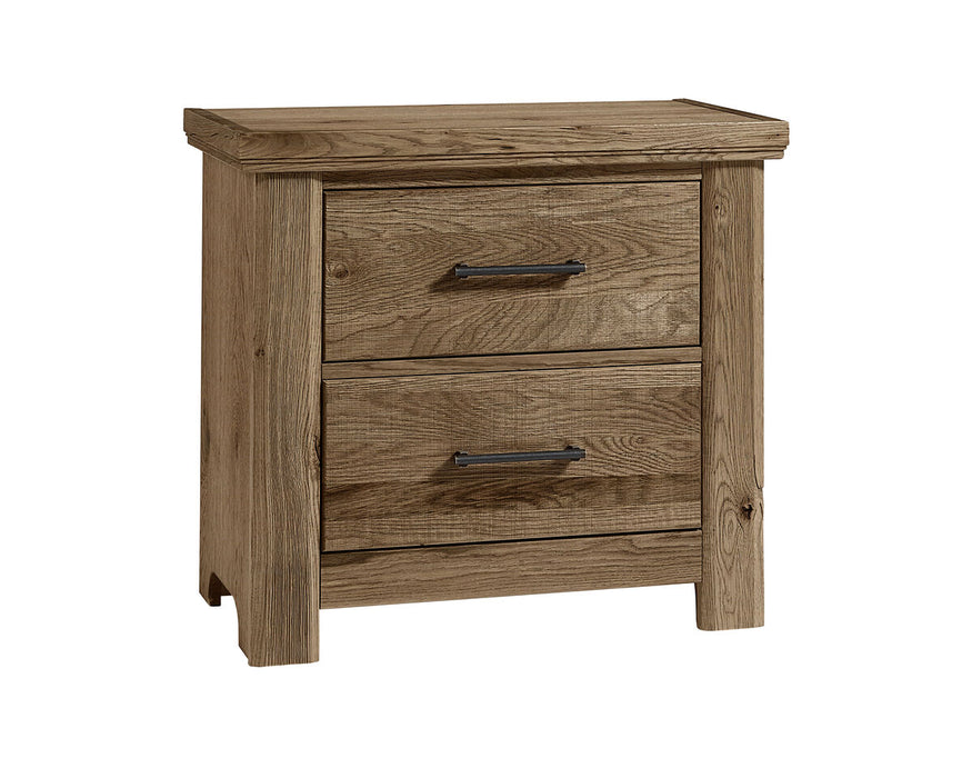 Vaughan Bassett Yellowstone 2 Drawer Nightstand in Chestnut Natural image
