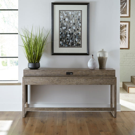 Liberty Furniture Bartlett Field Console Bar Table in Dusty Taupe image