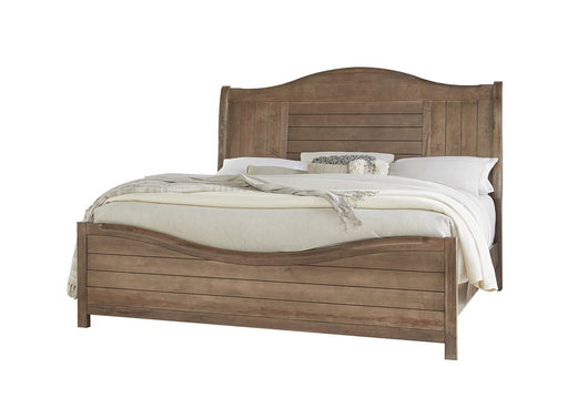 Vaughan Bassett Cool Farmhouse Sleigh King Bed in Natural image