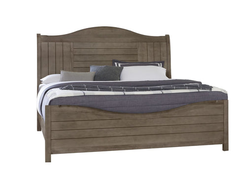 Vaughan Bassett Cool Farmhouse Sleigh King Bed in Grey image