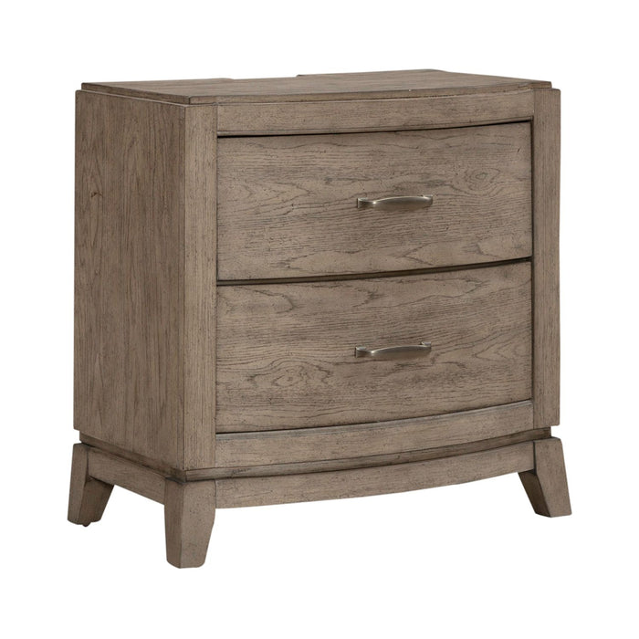 Avalon Nightstand with Charging Station in Burnished Beige - Smokey Mountain Furniture (NC)