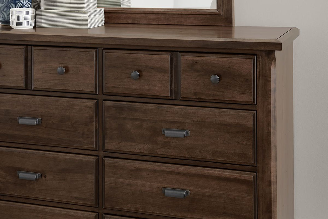 Vaughan Bassett Lancaster County 8 Drawer Dresser in Amish Walnut