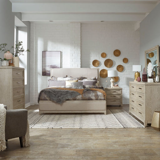 Belmar Queen Uph Bed, Dresser & Mirror, Chest, Night Stand image