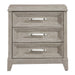 Belmar 3 Drawer Nightstand in Washed Taupe and Silver Champagne - Smokey Mountain Furniture (NC)