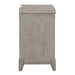 Belmar 3 Drawer Nightstand in Washed Taupe and Silver Champagne - Smokey Mountain Furniture (NC)