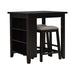 Brook Creek 3 Piece Counter Set - Black - Smokey Mountain Furniture (NC)