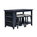 Brook Creek 5 Piece Counter Set- Navy - Smokey Mountain Furniture (NC)