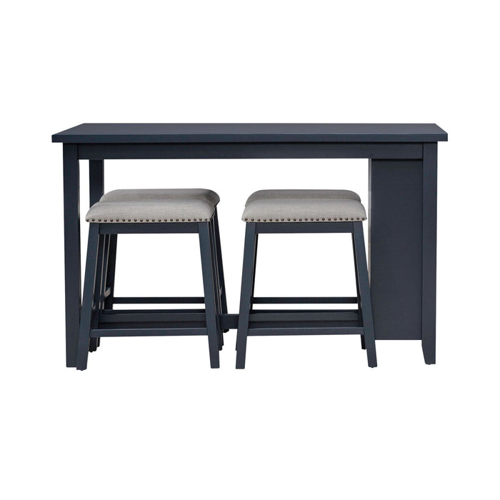 Brook Creek 5 Piece Counter Set- Navy - Smokey Mountain Furniture (NC)