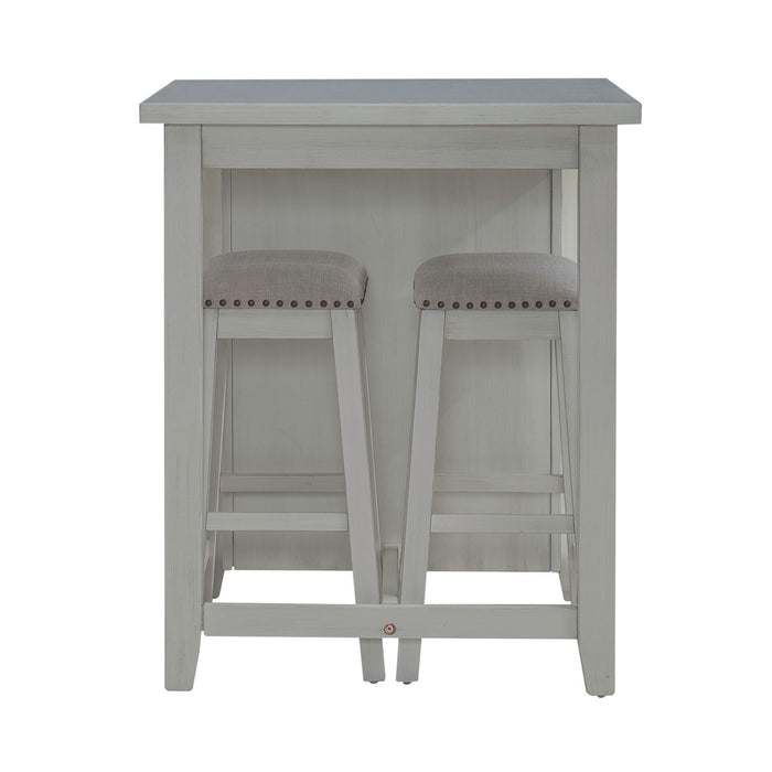 Brook Creek 3 Piece Counter Set - White - Smokey Mountain Furniture (NC)