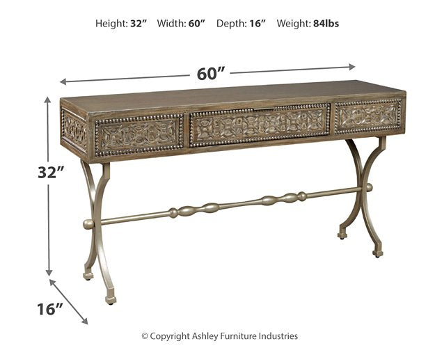 Quinnland Sofa/Console Table